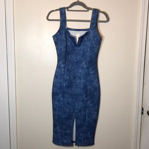 GoJane Codigo acid wash sleeveless midi dress